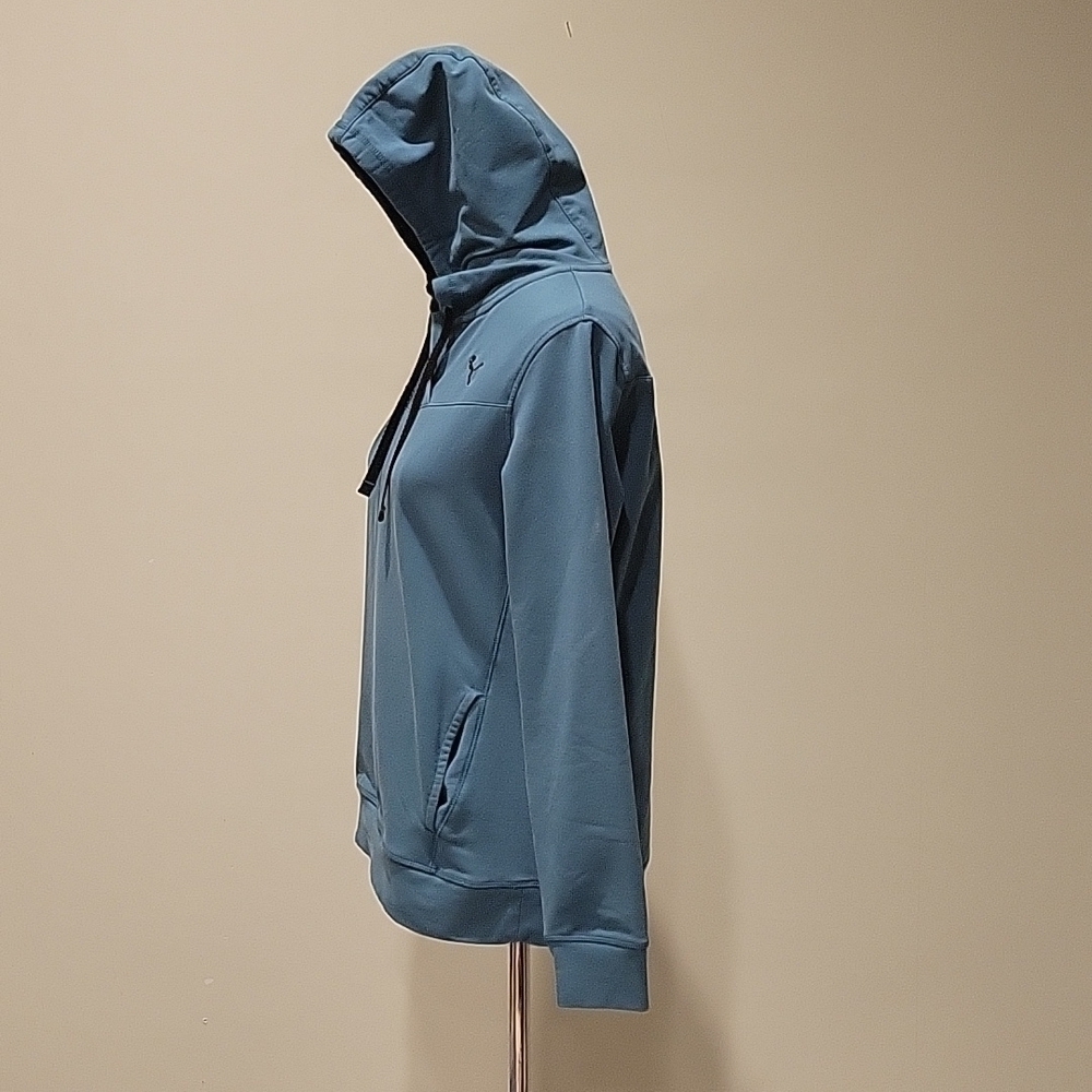 puma blue hoodie sweatshirt. Two side pockets. Size says Large. - Picture 3 of 7